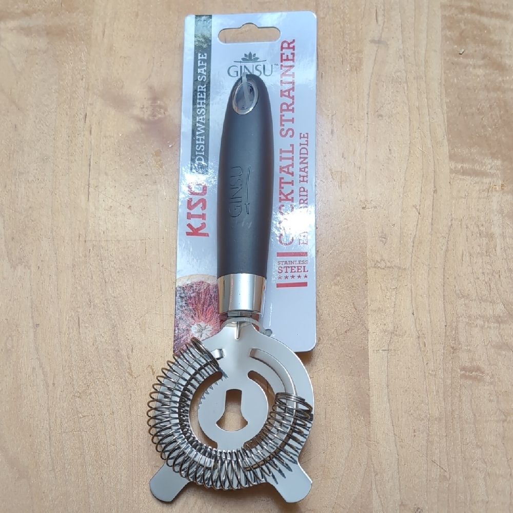 Black and Silver Cocktail Strainer